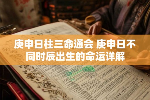 庚申日柱三命通会 庚申日不同时辰出生的命运详解 庚申日柱三命通会 庚申日不同时辰出生的命运详解