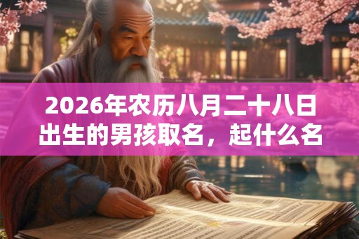 2026年农历八月二十八日出生的男孩取名，起什么名字？