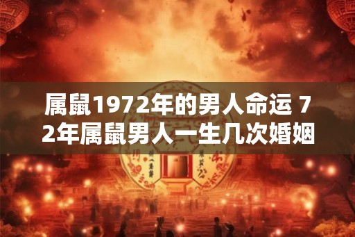 属鼠1972年的男人命运 72年属鼠男人一生几次婚姻