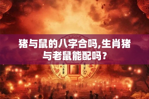 猪与鼠的八字合吗,生肖猪与老鼠能配吗？