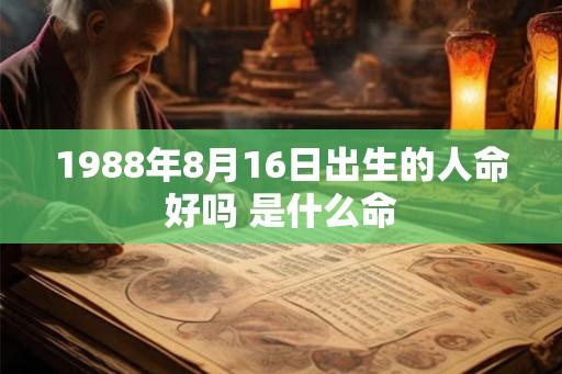 1988年8月16日出生的人命好吗 是什么命