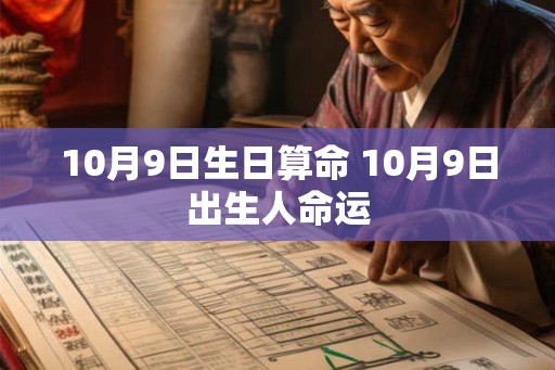 10月9日生日算命 10月9日出生人命运