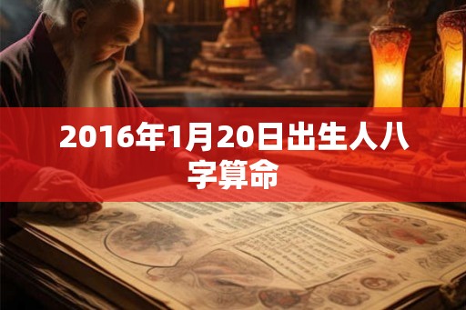 2016年1月20日出生人八字算命 2016年1月20日出生人八字算命