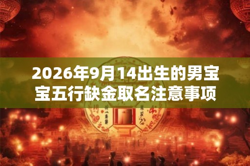 2026年9月14出生的男宝宝五行缺金取名注意事项