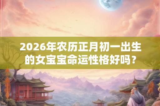 2026年农历正月初一出生的女宝宝命运性格好吗？