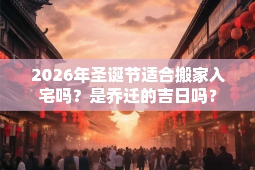 2026年圣诞节适合搬家入宅吗？是乔迁的吉日吗？