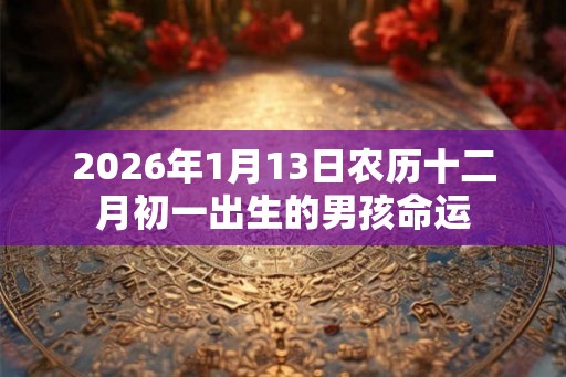 2026年1月13日农历十二月初一出生的男孩命运