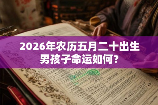 2026年农历五月二十出生男孩子命运如何？