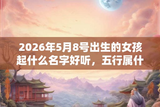 2026年5月8号出生的女孩起什么名字好听，五行属什么