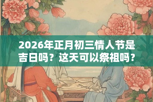 2026年正月初三情人节是吉日吗？这天可以祭祖吗？