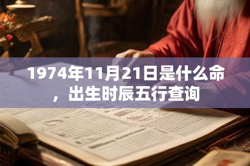 1974年11月21日是什么命，出生时辰五行查询