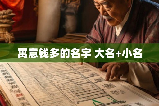 寓意钱多的名字 大名+小名