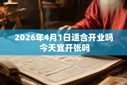 2026年4月1日适合开业吗 今天宜开张吗