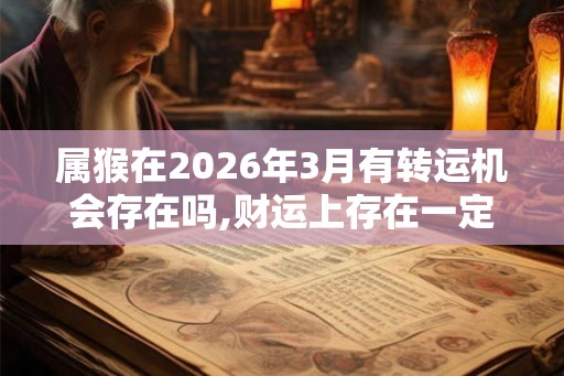 属猴在2026年3月有转运机会存在吗,财运上存在一定的机遇