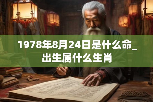 1978年8月24日是什么命_出生属什么生肖