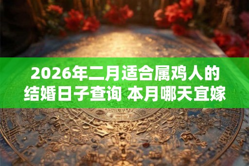 2026年二月适合属鸡人的结婚日子查询 本月哪天宜嫁娶