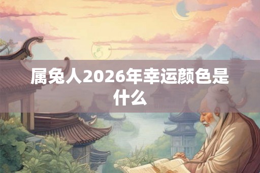 属兔人2026年幸运颜色是什么