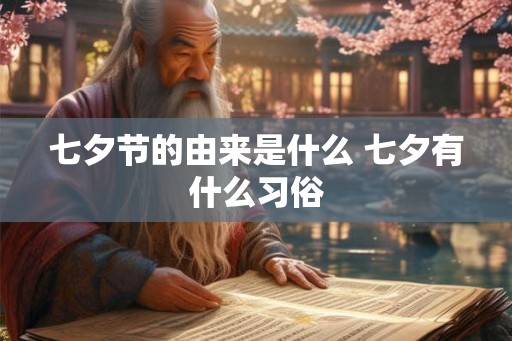 七夕节的由来是什么 七夕有什么习俗