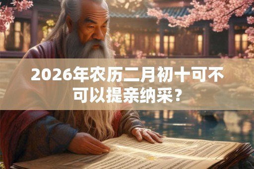 2026年农历二月初十可不可以提亲纳采？