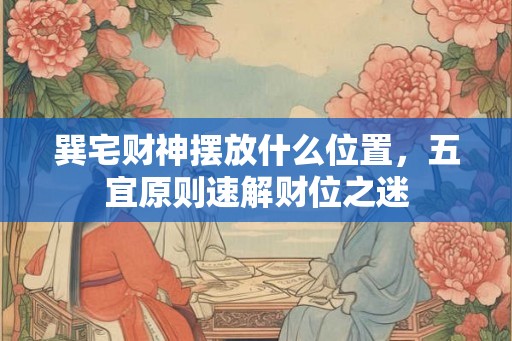 巽宅财神摆放什么位置，五宜原则速解财位之迷