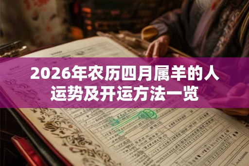 2026年农历四月属羊的人运势及开运方法一览