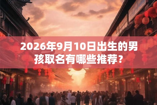 2026年9月10日出生的男孩取名有哪些推荐？