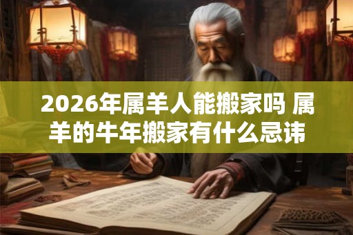 2026年属羊人能搬家吗 属羊的牛年搬家有什么忌讳