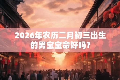 2026年农历二月初三出生的男宝宝命好吗？
