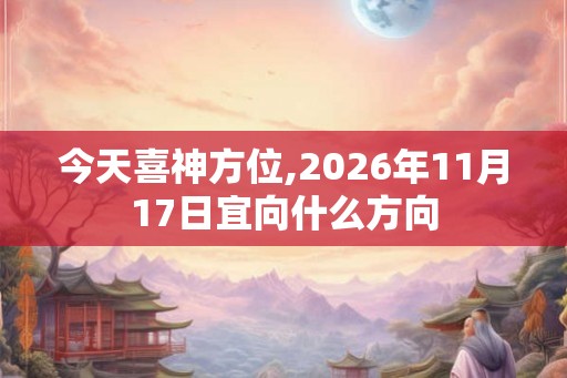 今天喜神方位,2026年11月17日宜向什么方向