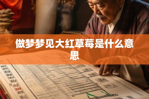做梦梦见大红草莓是什么意思
