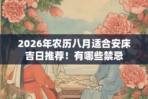 2026年农历八月适合安床吉日推荐!有哪些禁忌 2026年农历八月适合安床吉日推荐!有哪些禁忌
