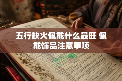 五行缺火佩戴什么最旺 佩戴饰品注意事项