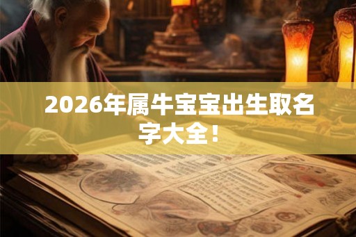 2026年属牛宝宝出生取名字大全！