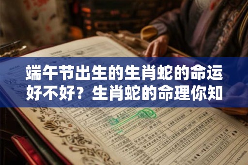 端午节出生的生肖蛇的命运好不好?生肖蛇的命理你知道吗? 端午节出生的生肖蛇的命运好不好?生肖蛇的命理你知道吗?