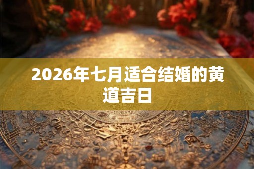 2026年七月适合结婚的黄道吉日