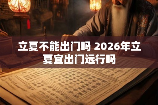 立夏不能出门吗 2026年立夏宜出门远行吗