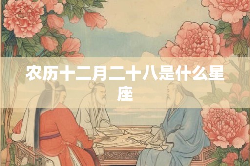 农历十二月二十八是什么星座