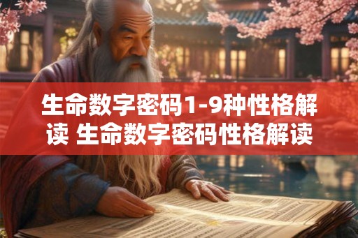 生命数字密码1-9种性格解读 生命数字密码性格解读