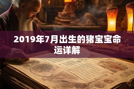 2019年7月出生的猪宝宝命运详解 2019年7月出生的猪宝宝命运详解