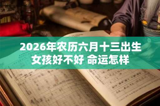 2026年农历六月十三出生女孩好不好 命运怎样