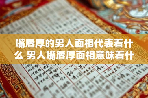 嘴唇厚的男人面相代表着什么 男人嘴唇厚面相意味着什么