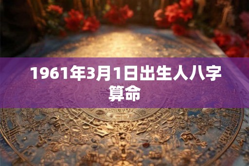 1961年3月1日出生人八字算命