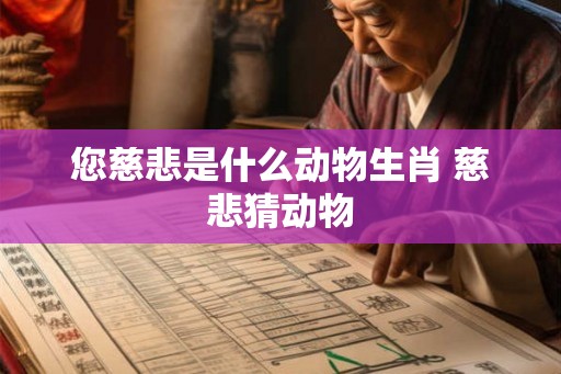 您慈悲是什么动物生肖 慈悲猜动物