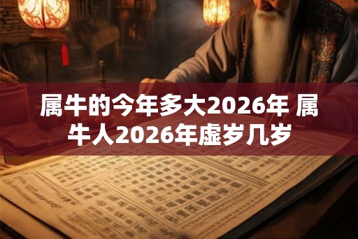 属牛的今年多大2026年 属牛人2026年虚岁几岁