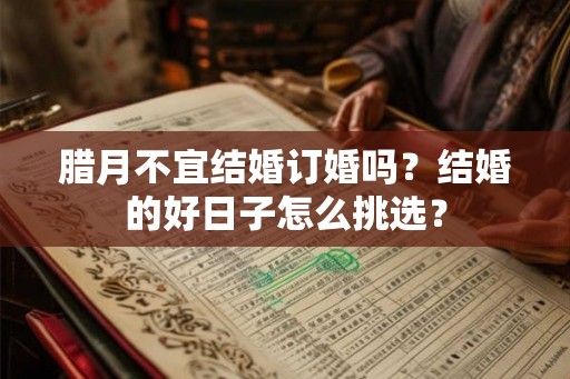 腊月不宜结婚订婚吗？结婚的好日子怎么挑选？