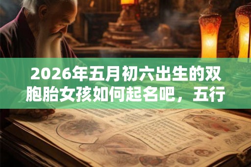 2026年五月初六出生的双胞胎女孩如何起名吧，五行属什么
