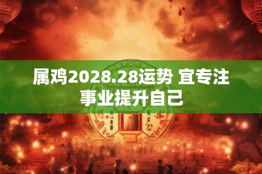 属鸡2028.28运势 宜专注事业提升自己