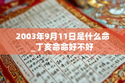 2003年9月11日是什么命_丁亥命命好不好