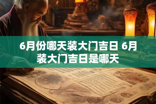 6月份哪天装大门吉日 6月装大门吉日是哪天