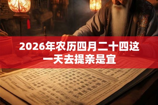 2026年农历四月二十四这一天去提亲是宜